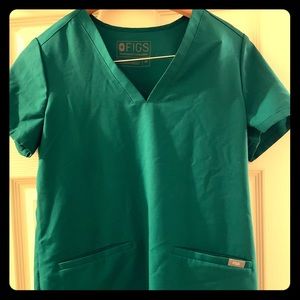 Figs casma Scrub top hunter green xs